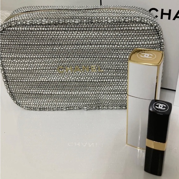 CHANEL Other - Chanel Christmas Holiday Set including pouch, perfume, and lip balm